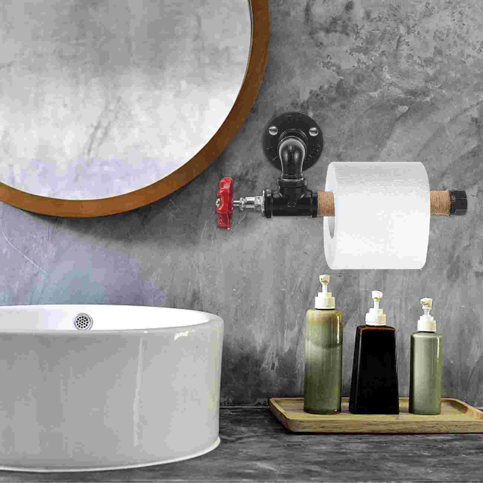 Wall-mounted Piped Paper Towel Holder Stand over Iron Dry Stainless Steel Holders