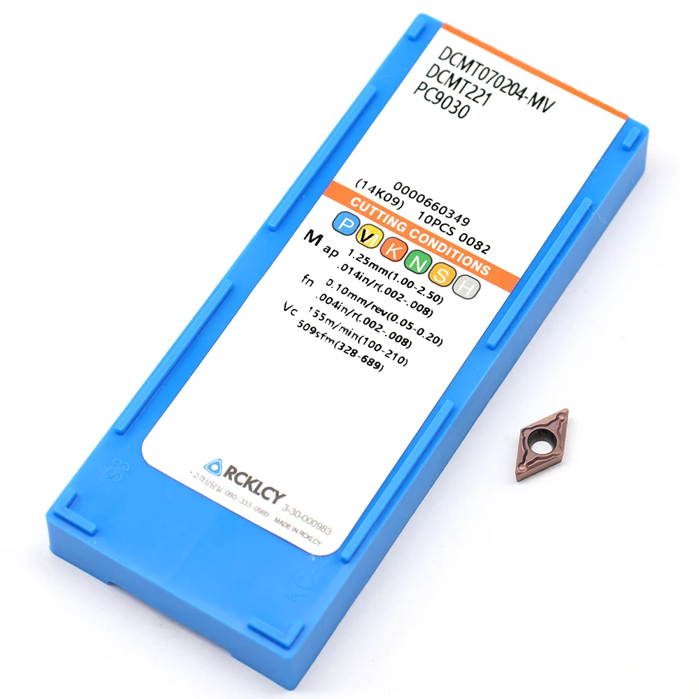 10 قطعة DCMT070204 DCMT070208 MV PC9030 عالية الجودة كربيد إدراج DCMT 070204 الداخلية تحول أدوات إدراج أداة الأخير باستخدام الحاسب الآلي