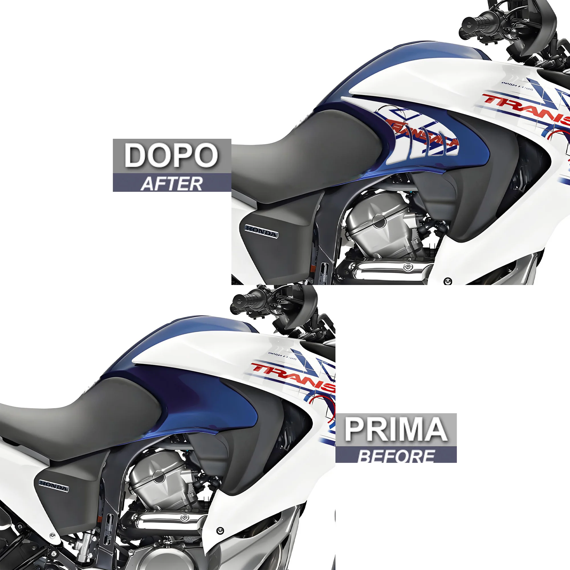 3D Gel Resin Tank Pad Protection Sticker Compatible with Honda Transalp XL 700 V