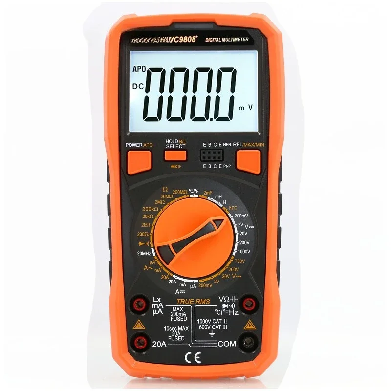 

VC9808 + Electrical Multimeter Universal Meter High Precision Digital Display Digital Intelligent Anti-Burn Household Inductor
