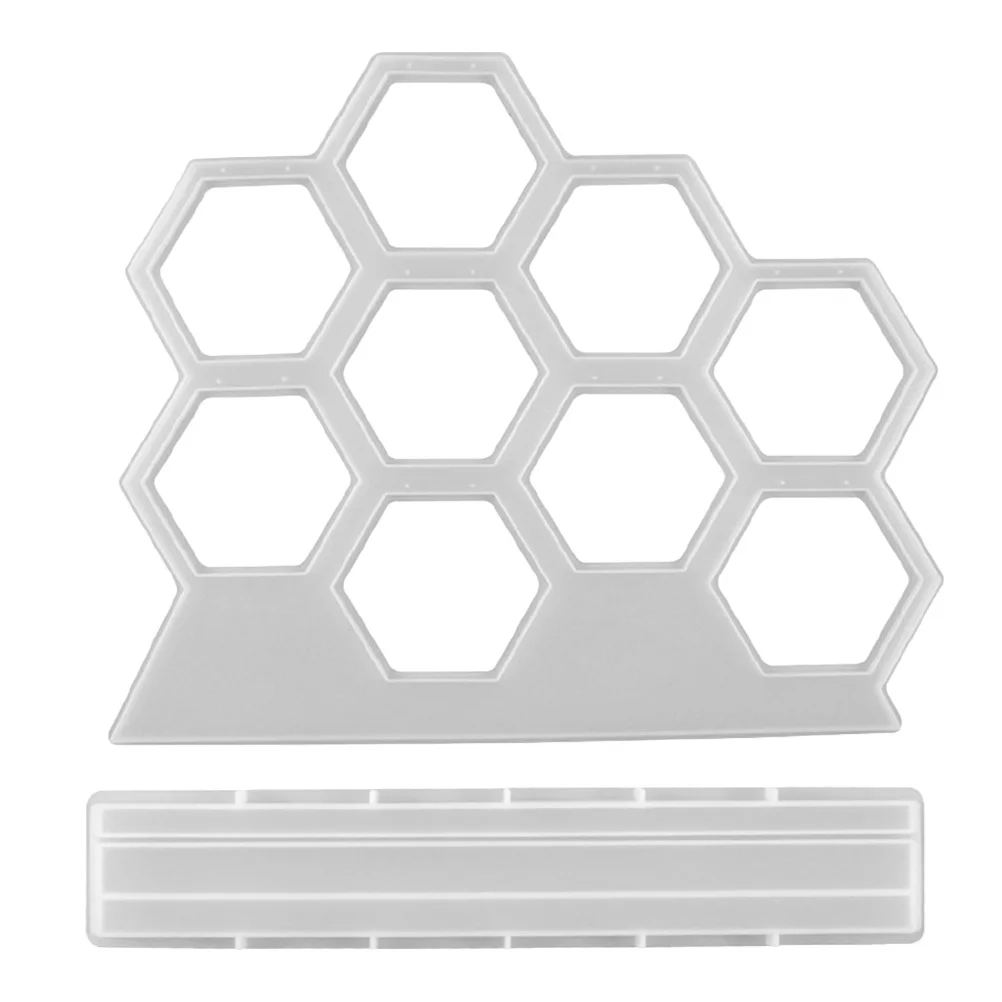 1Set Manual Mold Hexagon Earring Holder Durable Tear Resistant Easy to Clean and Store for DIY Enthusiasts Earring Rack Mold