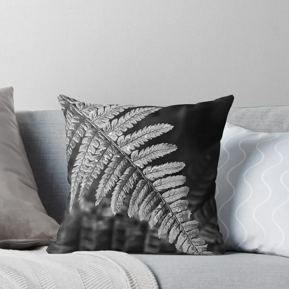 

Silver fern Throw Pillow Pillow Case Christmas Room decorating items pillow