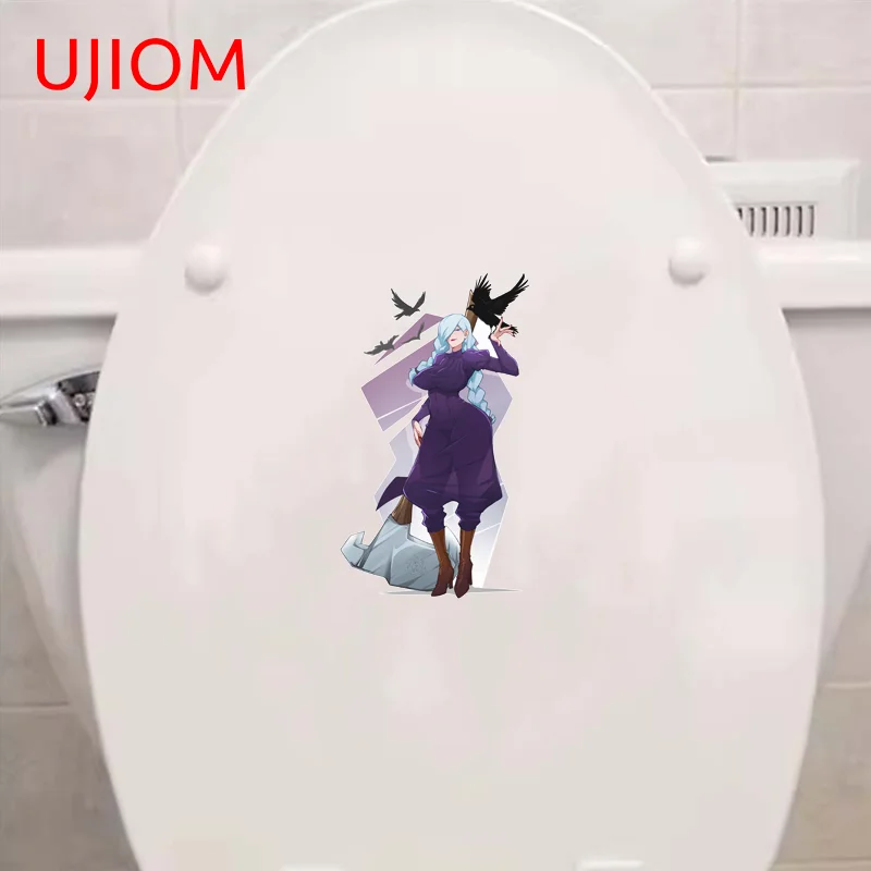 UJIOM Pretty Trendy Anime Figure MeiMei Wall Sticker Exquisite Eye Catching Occlusion Scratch Vinly Decal Air Conditioner Decor