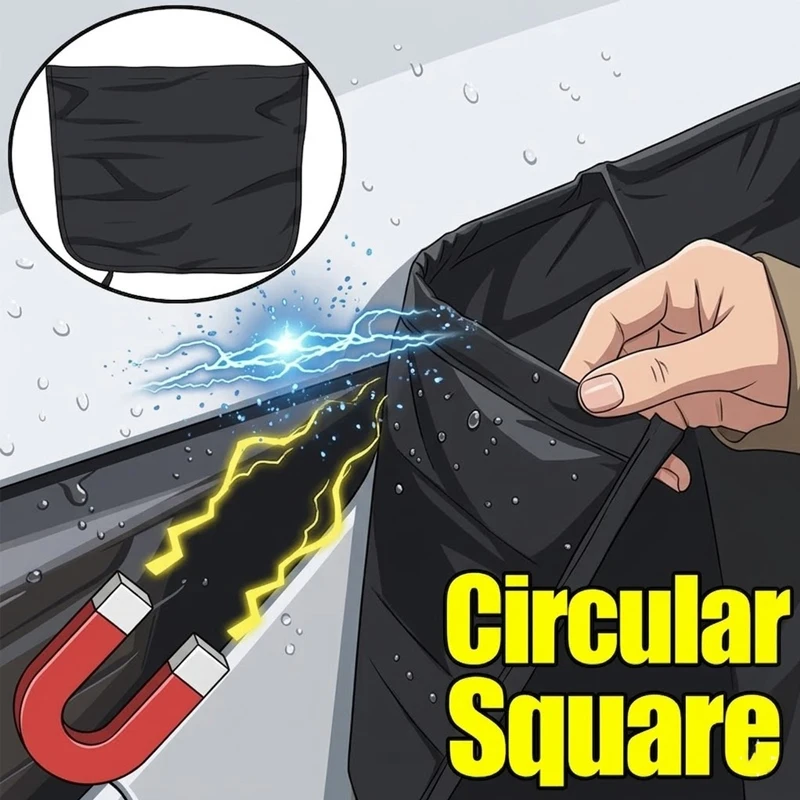 

Магнитный защитный чехол для зарядного устройства электромобиля, универсальный, из ткани Оксфорд, водонепроницаемый, пылезащитный, квадратный, 60 см, комплект