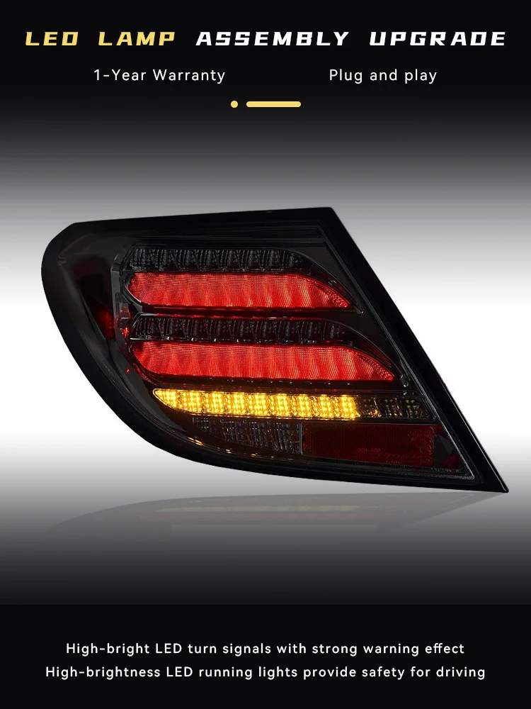 

Tail Lights For Benz Class C180 C200 W204 2007-2014 LED Rear Light Dynamic Turn Signal Stop Parking Brake Driving Lamps Car Tool