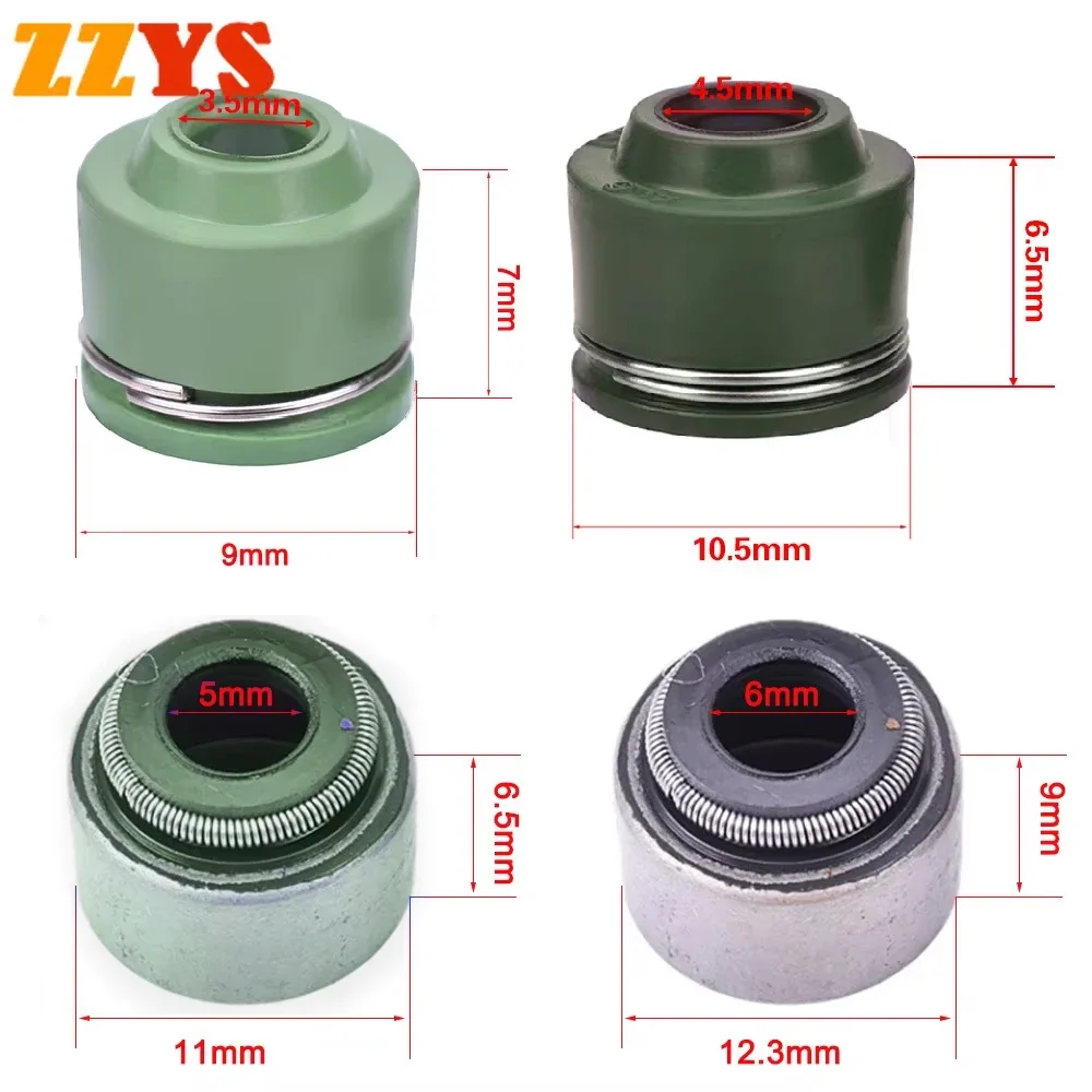 32pc 3.5mm 4mm 4.5mm 5mm 6mm dla Kawasaki dla Honda dla Yamaha dla Suzuki motocykl silnik wlotowy zawór wydechowy macierzystych uszczelka olejowa