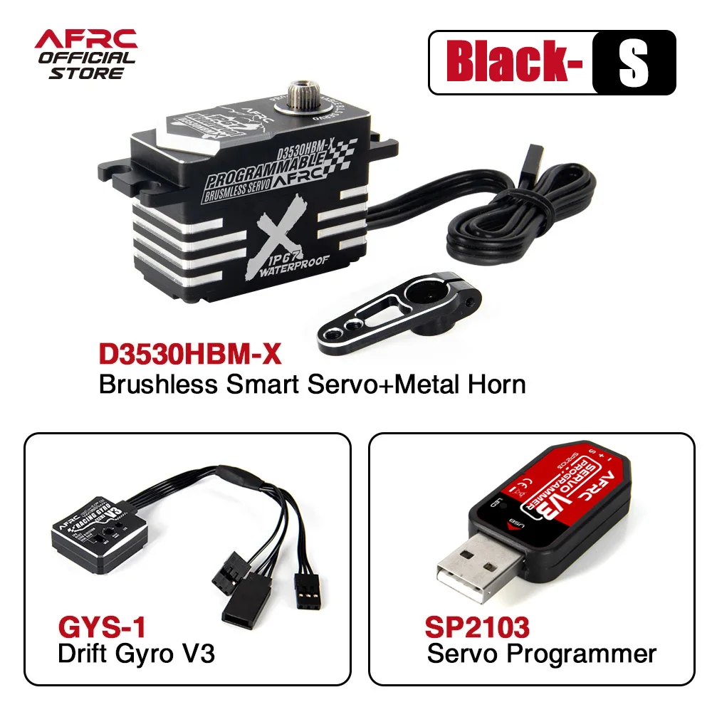 AFRC-D3530HBM-X LOW PROFILE PRO HV Brushless Waterproof Programmable Smart Servo For YOKOMO HSP Drift RC Car Boat DIY Upgrading