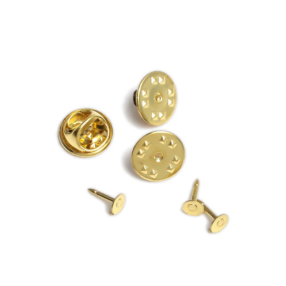 

100 Sets Pin Backs Blank Tie Clutch Copper Butterfly Easy DIY Jewelry Accessories Lapel Pins Brooch Clasp Replacement Badges