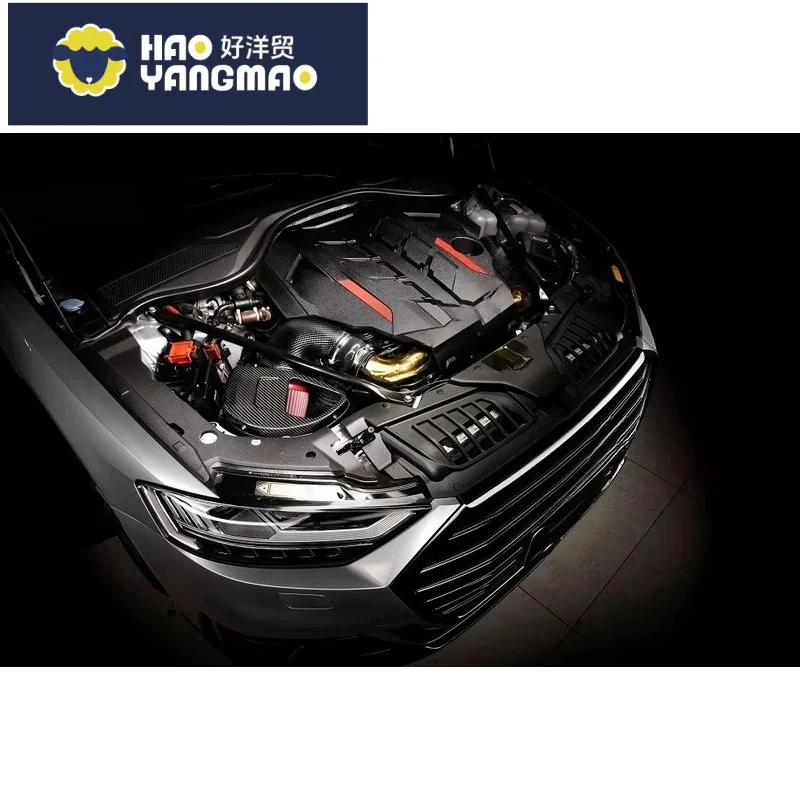 Applicable to 2021+ S8 EA825 4.0T-Fit Performance Dry Carbon Cold Air Intake Pipes (Speed Enhancement)​
