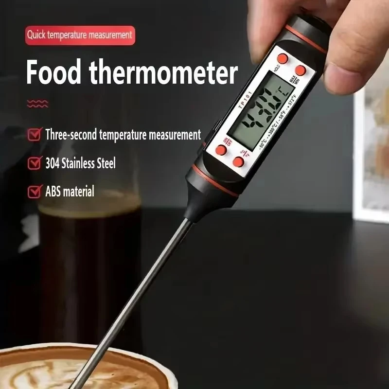 Food Digital Thermometer New Meat Thermometer Electronic Probe Type Digital Display Liquid Grill Thermometer