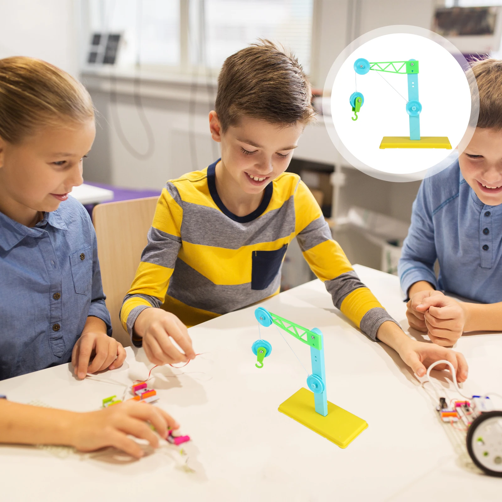 

3Sets Pulley System Teaching Tools Mechanics Education Kit Physics Experiment Science Learning Accessories School Supplies