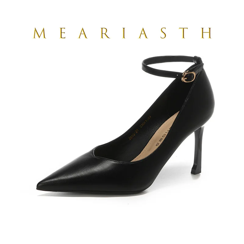 

Новые женские туфли на высоком каблуке 8 см, 6 см, 4 см, модные универсальные женские туфли-лодочки с пряжкой и ремешком, острый носок, формальные туфли для выпускного вечера