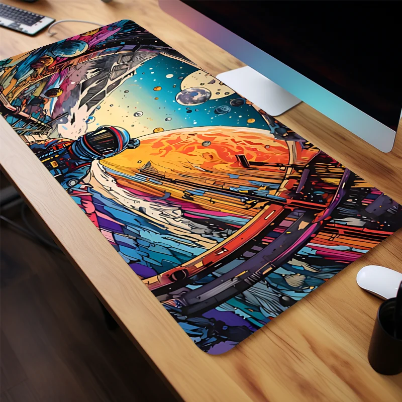 Color Astronaut Mouse Pad Desk Accessories Non-Slip Rubber Base for Gamers and Office Perfect Gift for Friends Teens