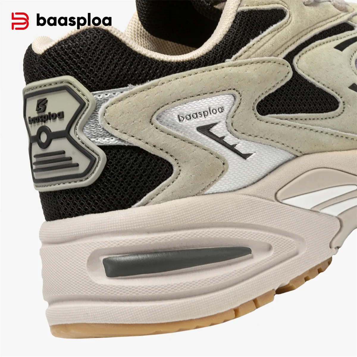 Baasploa Men Causal Shoes Mesh Breathable Retro Male Sport Shoes New Fashion Comfort Walking Sneakers Non-slip Wear Resistant view 5