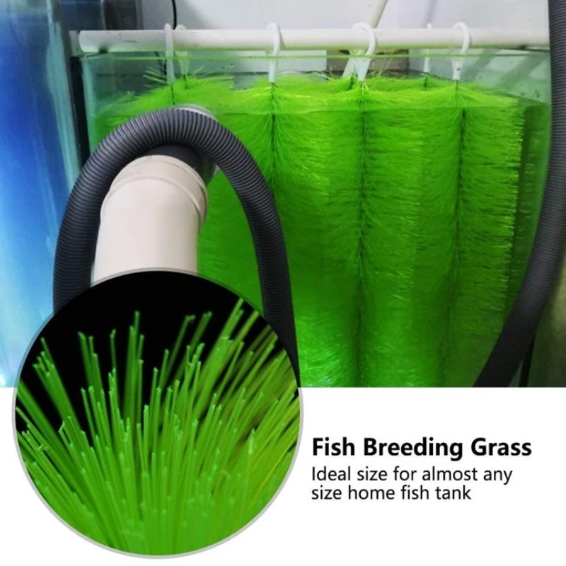 5pcs Fish Breeding Grass Spawning Brush Fish Hideout 60/100cm Koi Fish Pond Filter Hatching Grass Brush FishTank Clean Tool