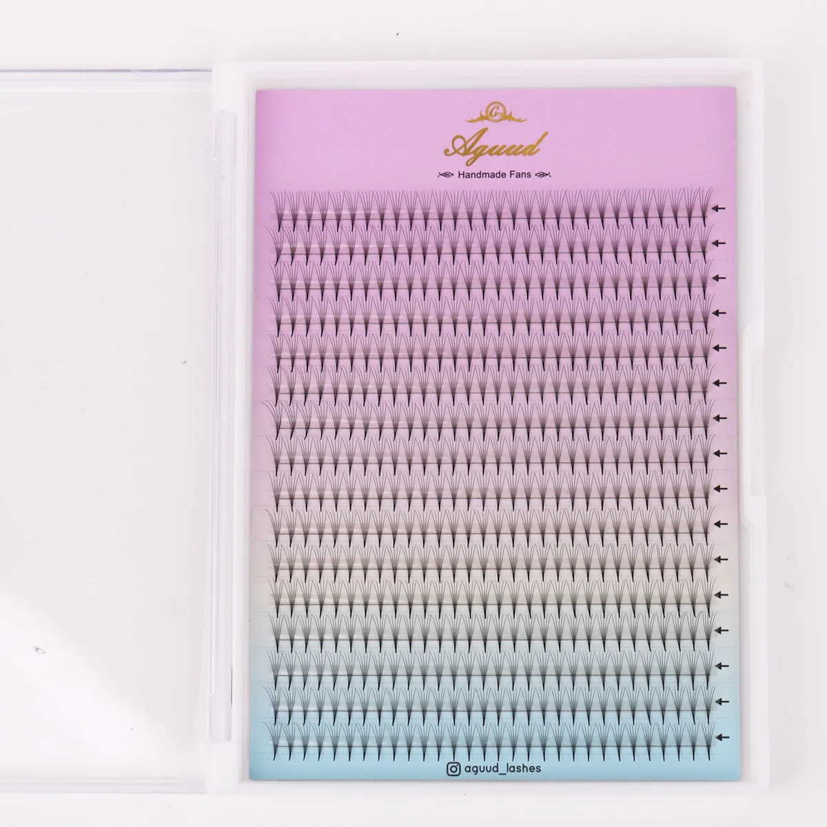 AGUUD XL Tray 480 Fächer Super Schmale Fächerwimpern mit Dünner Spitze Vorgefertigte Wimpernfächer 4D 5D 6D 7D 8D Russische Volumen-Wimpernverlängerung Make-up – Detail 3