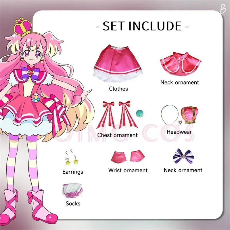 Maravilloso disfraz de Precure Inukai Komugi, uniforme de Anime para carnaval, disfraces de Halloween, juego para mujer
