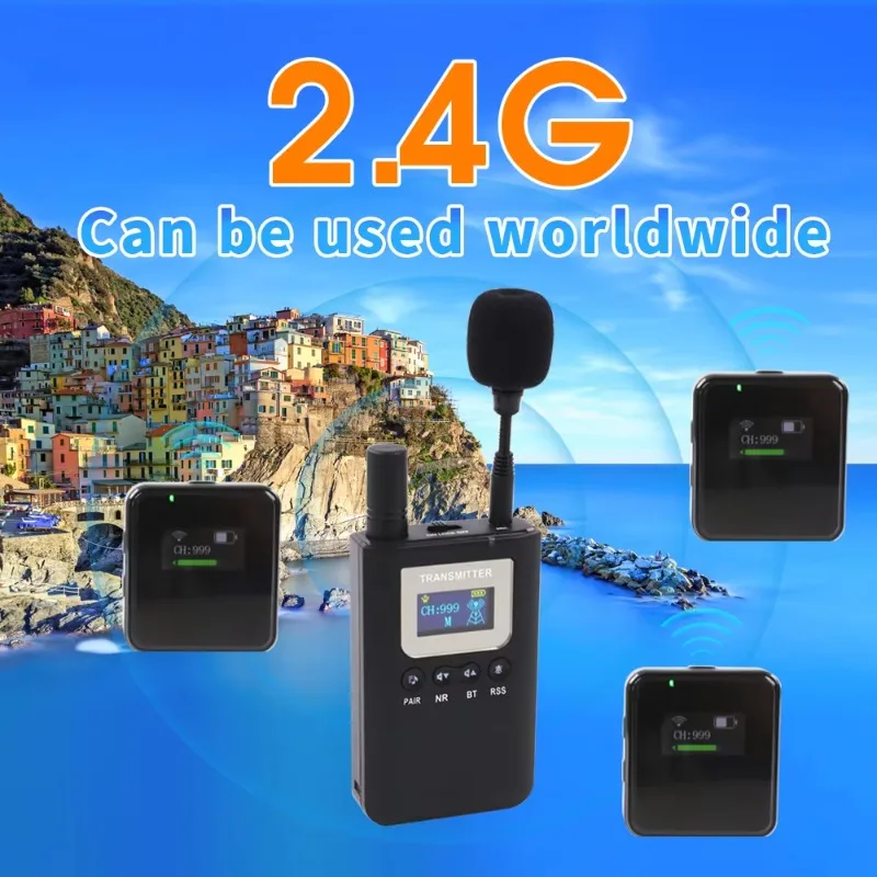 نظام دليل الصوت الهمس اللاسلكي 2.4G وقت الانتظار الطويل 999 قناة لجولة المجموعة التدريس زيارة السياحة الترجمة #3