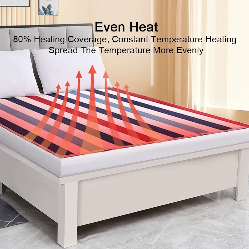 220V Electric Heated Blanket, Thicker Heater, Mattress, Thermostat, Electric Heating Blanket, Winter Body Warmer