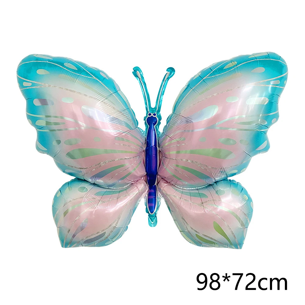 Newest Butterfly Theme Foil Balloon Wedding Birthday Party Decorations Supplies Baby Shower Girls Gradient Butterfly Balloons