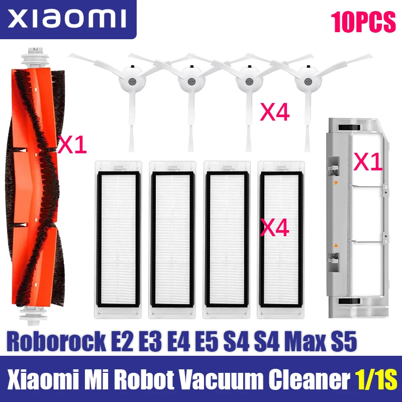 Für xiaomi mi roboter 1/ 1s sdjqr01rr sdjqr02rr sdjqr03rr e3, s4, s4 max, s5 staubsauger hauptseiten bürsten filter mop teile