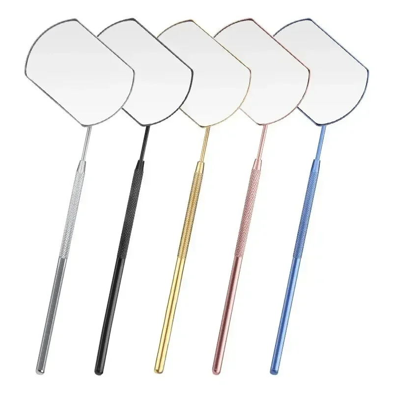 Lash Extension Mirror Eyelash Extension Grafting เครื่องมือสแตนเลสมัลติฟังก์ชั่ตรวจสอบ Lash Mirror แต่งหน้าความงาม