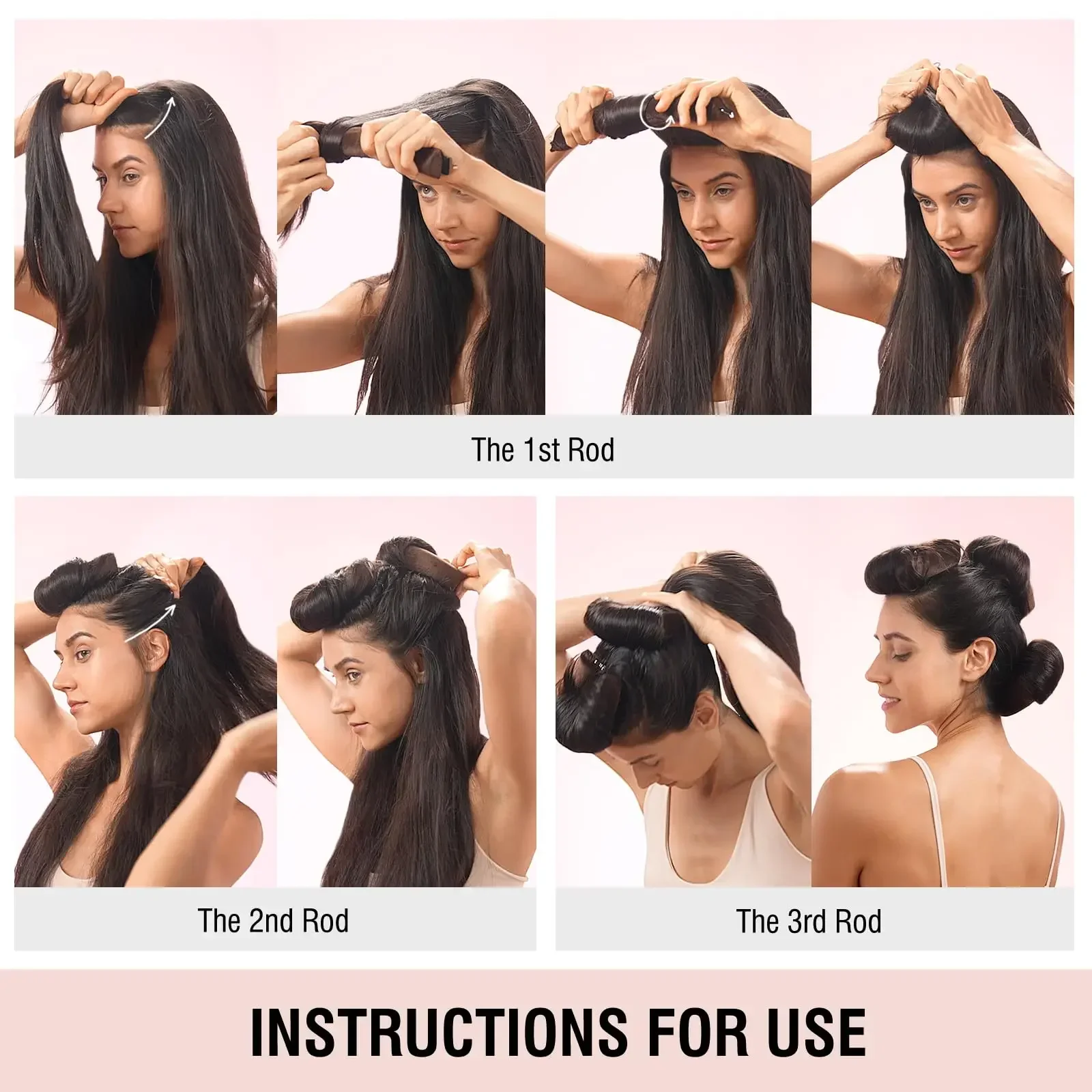 Heatless Hair Curlers Curling Rod แถบคาดศีรษะไม่มีความร้อนลูกกลิ้งผมขี้เกียจหยิก Hook Sleeping Soft Flexi Rods ผมจัดแต่งทรงผมเครื่องมือ