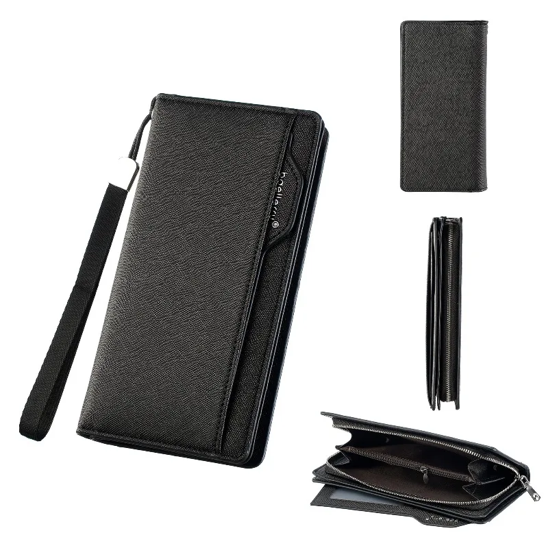 Baellerry Luxury Brand Men's Phone Handbag Credit Card Package Business Large Capacity Wallet for Men