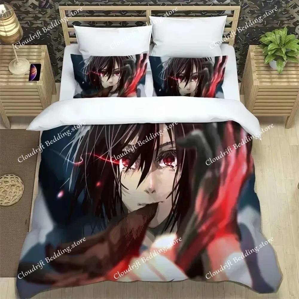 

Attack on Titan Duvet Cover Anime Cartoon Bedding Set Boys Girls Bedroom Decoration Kids Gift Single Double Size