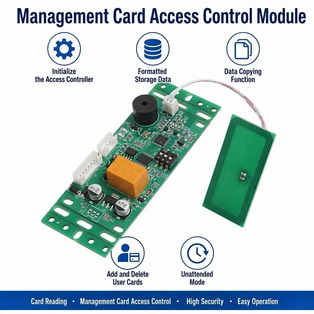Cheap Smart Access Control Machine IC 13.56mhz/ ID 125khz RFID Reader Module 12V/24V NFC Management Card Access Control Module