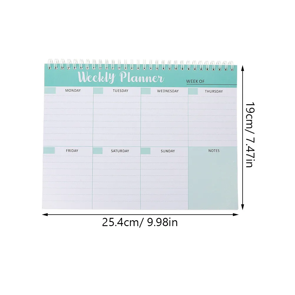 2Pcs Efficient Study Planner Book Academic Schedule Notepad for Elementary Teachers Work Plan Pad Daily Task Organizer Date