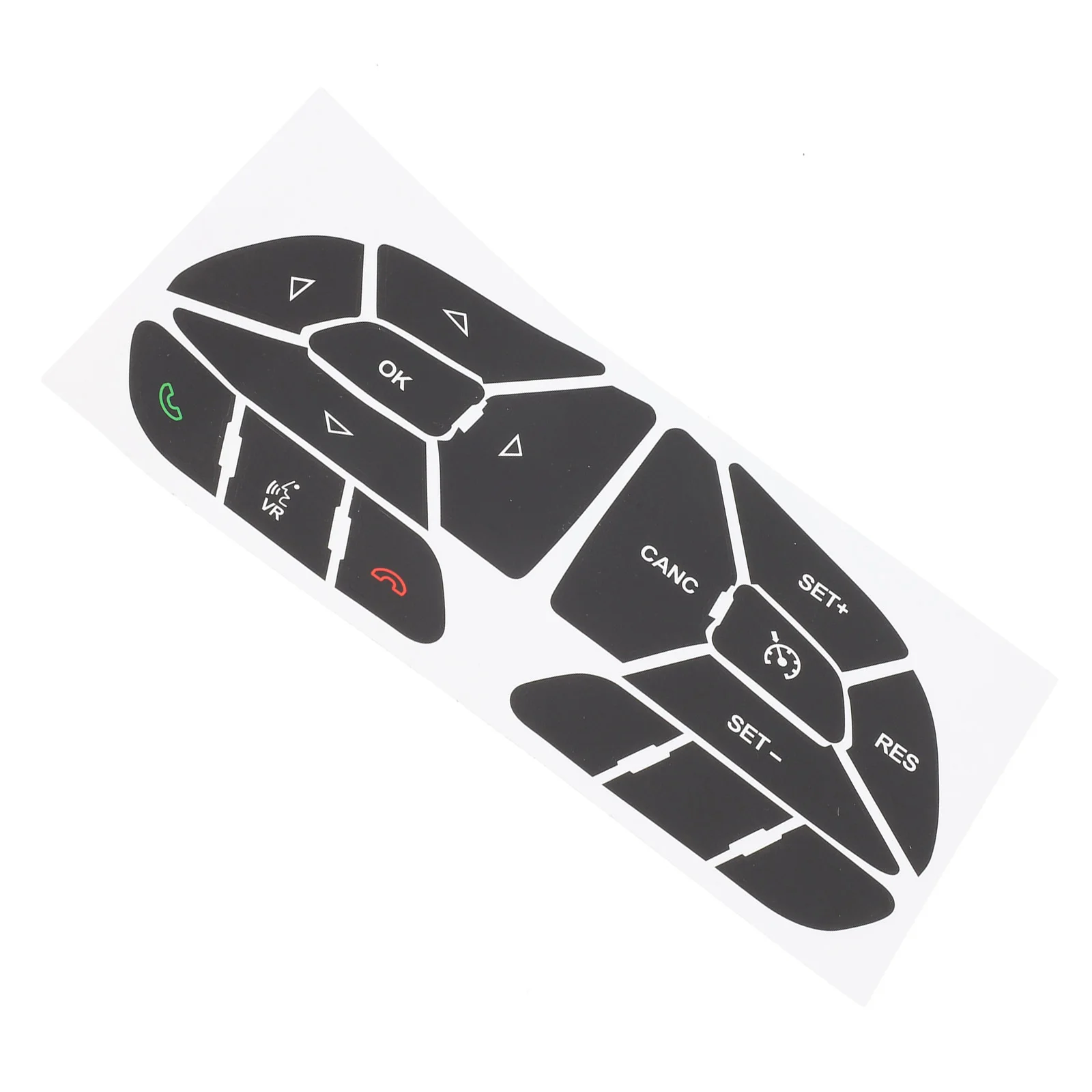 Car Button Stickers Button Repair Decals Reflective Writing White Lettering Firm Adhesion Light Penetration Reduction