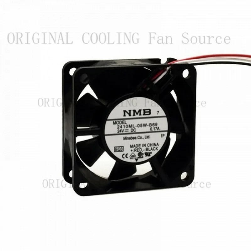 B+  1pcs  FOR  NMB 2410ML-05W-B69 24V DC Fan 3Pin 0.17A MODEL cooling fan 60x60x25MM