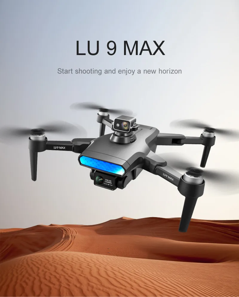 LU9 Max GPS 4K 6K 8K Professional Remot Control RC Helicopter Drone Parts 7.4V 3500mAh Battery Remote Control/USB/Arm/Propeller