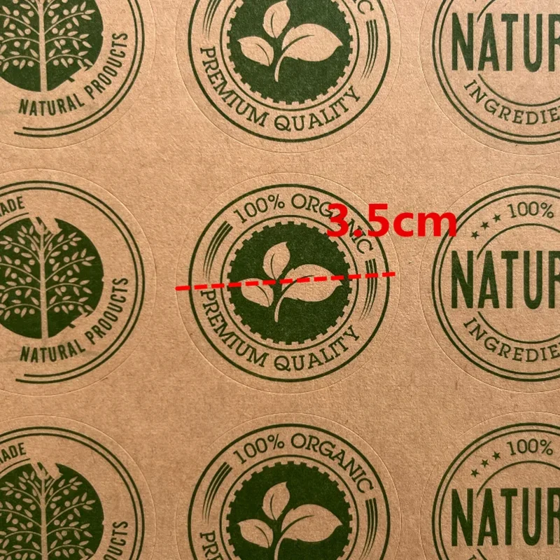 100% Organic / Premium Quality / Ingredients / Handmade / Natural Prooucts / Gift Sealing Sticker Tags Decoration Label Sticker