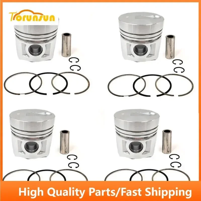 

New 4 Sets STD Piston Kit With Ring 34417-04100 Fit For Mitsubishi S4E Engine 94MM
