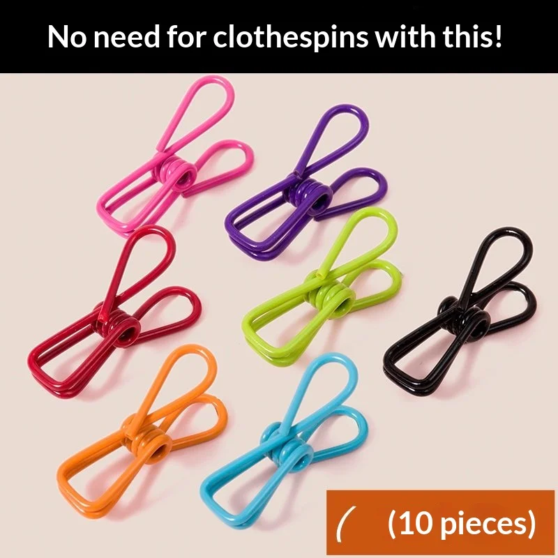 30/40pcsCoated Steel Chip Clips High‑Elasticity Multi‑Purpose Utility Clamp For Food Package Clothes Household Kitchen Organizer