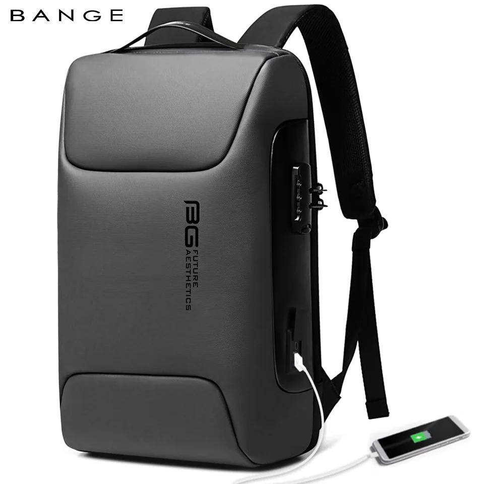 BANGE New Anti Thief Backpack Fits for 15.6 inch Laptop Backpack Multifunctional Backpack WaterProof for Business Shoulder Bags