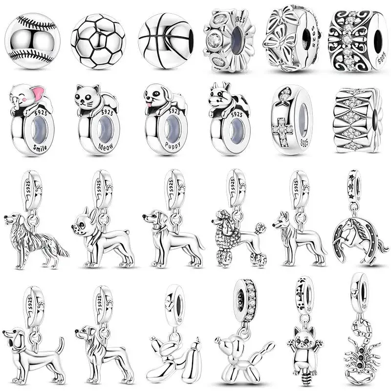 Hapilife 2026 925 Sterling Silver Charms Balloon Dog Cute Flying Dragon Clasp Clip Bead Fit Bracelet DIY Jewelry Women Gifts