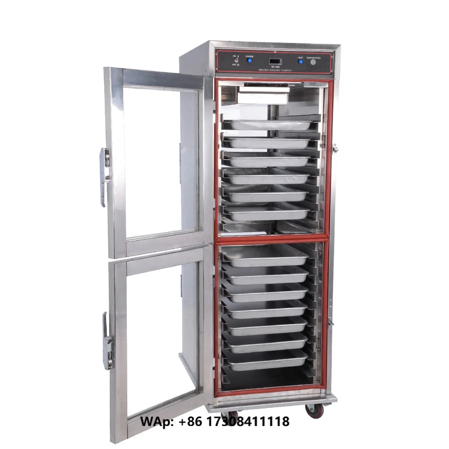 Stainless Steel Electric Warmer Food Holding and Proofing Cabinet for Pizza, Hot Pastry, Bakery