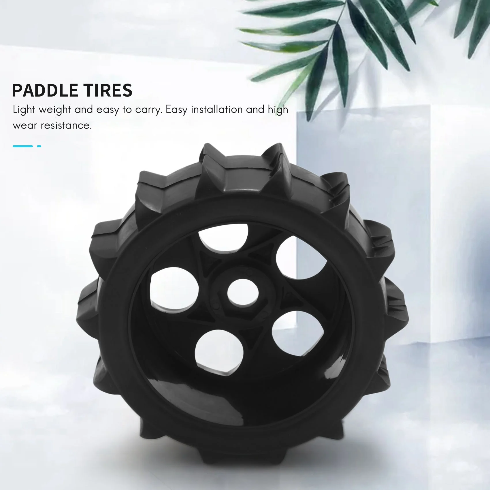 4Pcs RC 1/8 Paddles Snow Sand Tires Tyres Fit 1:8 Off-Road Wheels 1:8 Off-Road Short Card Beach Tire for RC Car