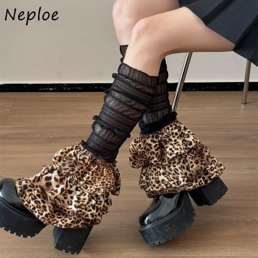 

Neploe New Spice Girls персонализированное нижнее белье Moda Leopard Fairycore Y2K готическая уличная одежда гетры тонкие модные ворсовые чулочно-носочные изделия