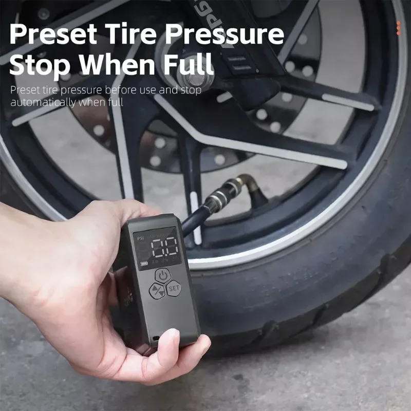 Mini Electric Pump Bicycle Tire Inflator Portable High Pressure Road Mountain Bike Riding Air Pump Rechargeable Electric Tool