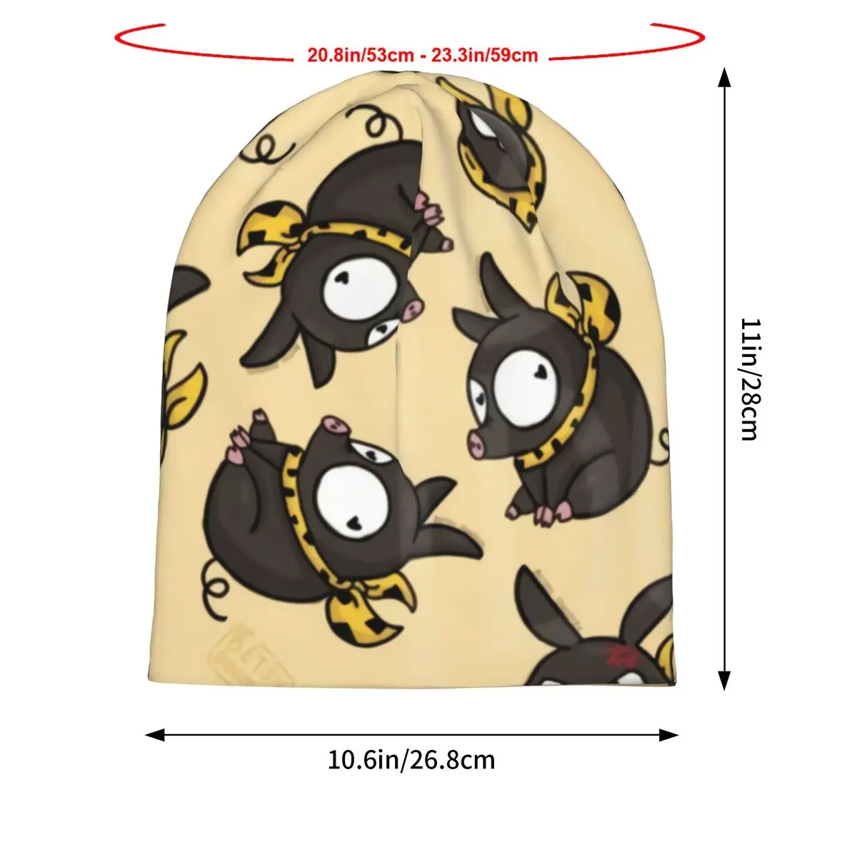 Many Cute Cartoon Animals Washed Thin Bonnet Cycling Casual Beanies Protection Men Women Hats