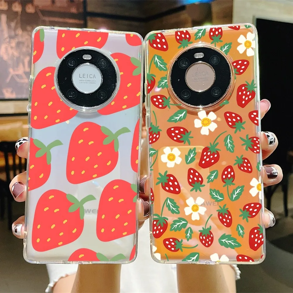 cartoon strawberry cute Phone Case for Samsung S10 20 22 23 A10 40 for Xiaomi10 Note10 for Huawei P50 20 Honor60 70