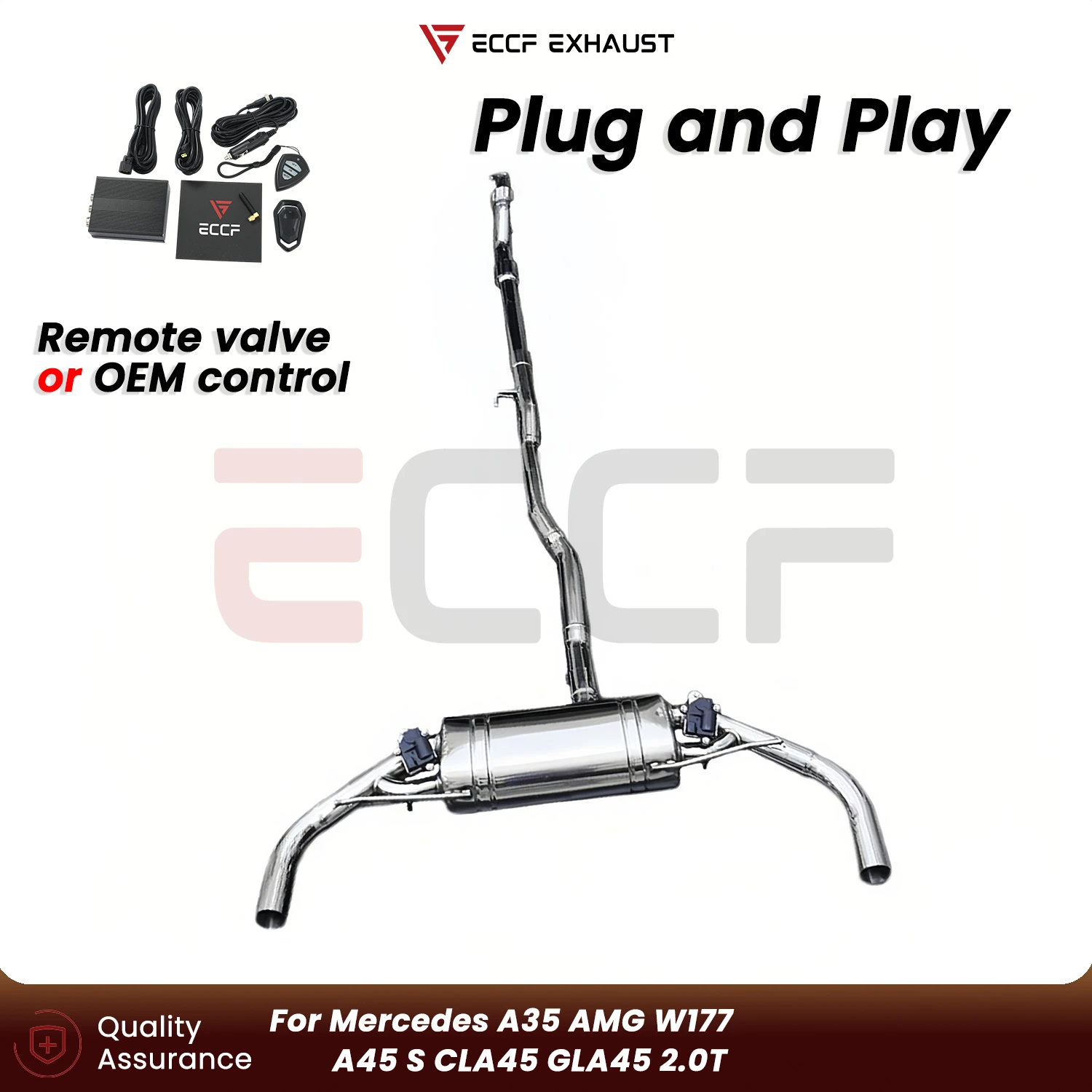 Sporty Stainless steel Catback Exhaust FOR Mercedes A35 AMG W177 A45 S CLA45 GLA45 2.0T Plug and Play Performance Upgrade
