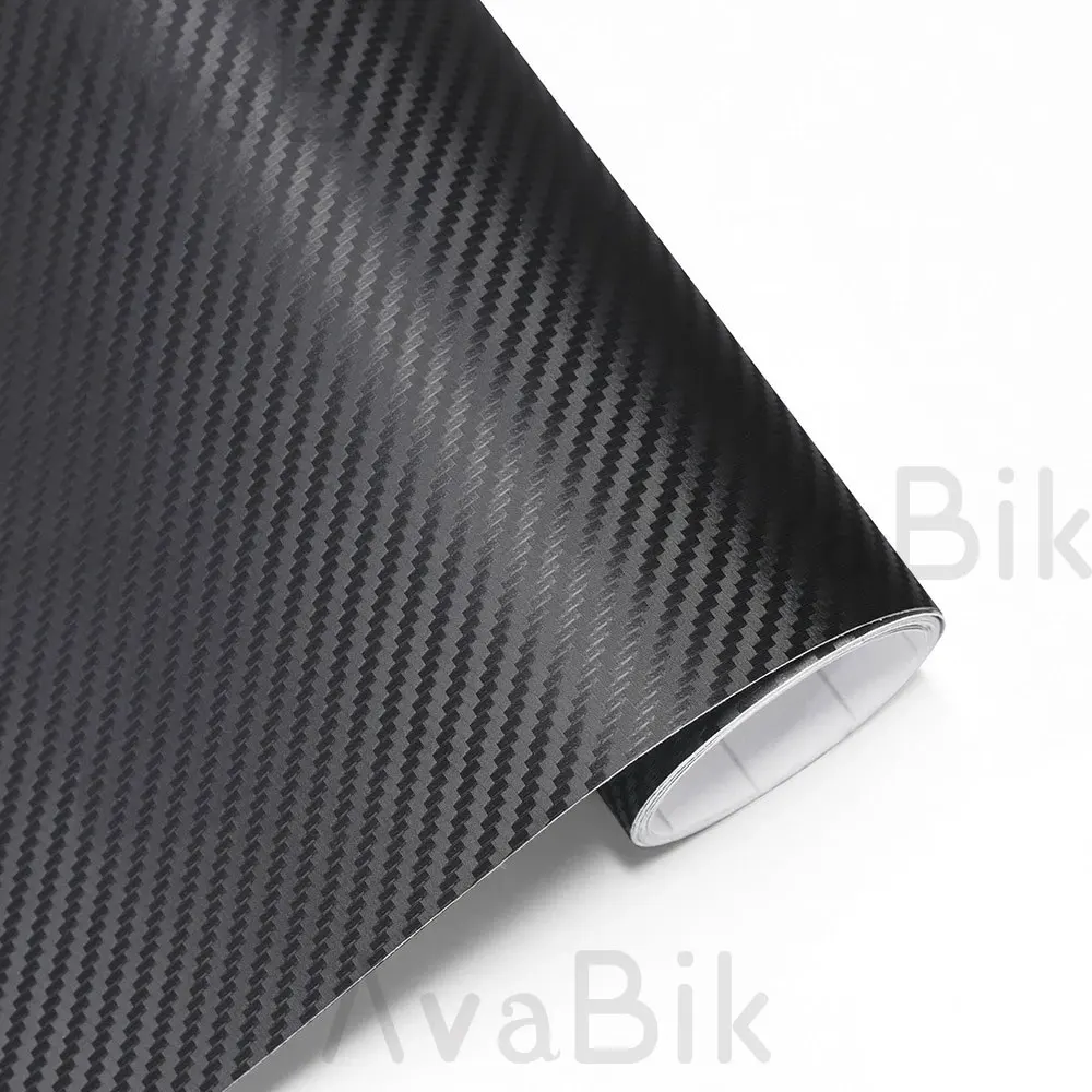 

Black Matte 3D Carbon Fiber Vinyl Car Wrap Film for Motorcycle Tablet Auto Accessories Scratchproof Stickers Air Free