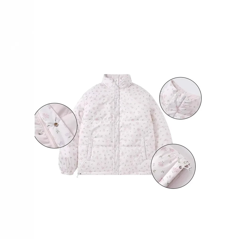 Floral Cotton-padded Jacket Autumn and Winter 2025 Design Sense Women's Thickened Loose Little Bread Cotton-padded Jacket