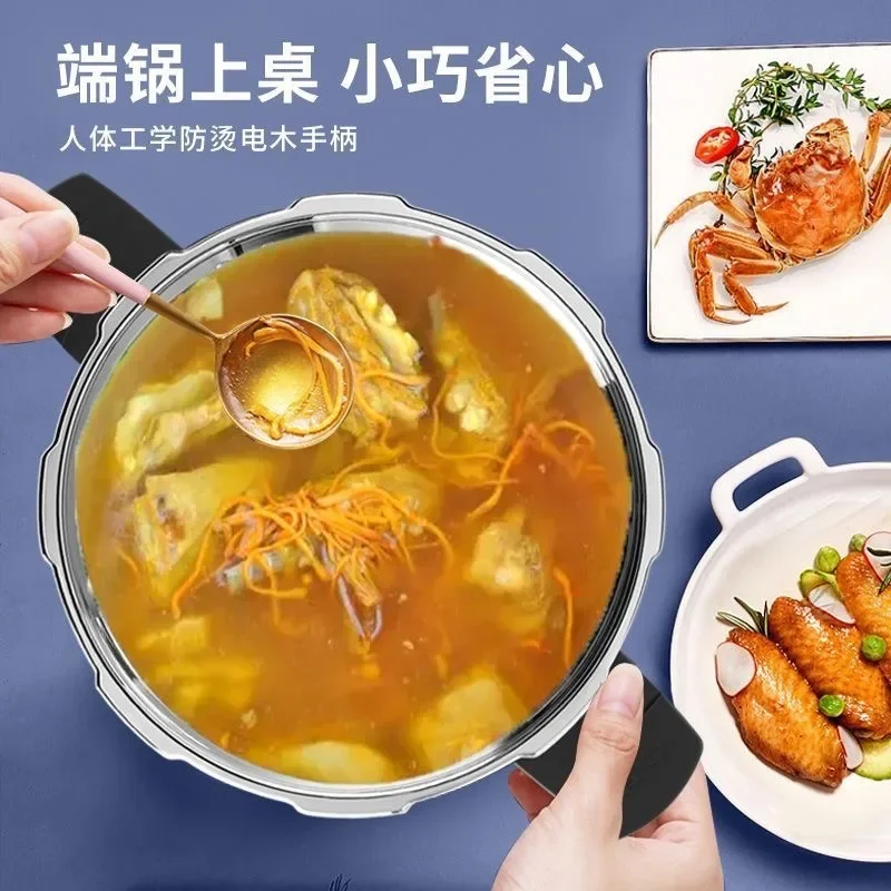 

1.8L Scratch-Resistant Stainless Steel Mini Pressure Cooker for Gas Stove Boiled Fish High Hardness