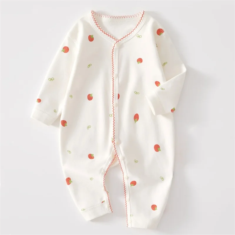 0-24Months Newborn Baby Girl Romper 100 Cotton Print Infant Jumpsuit Casual Infant Clothes For Girls Spring Autumn Clothing New